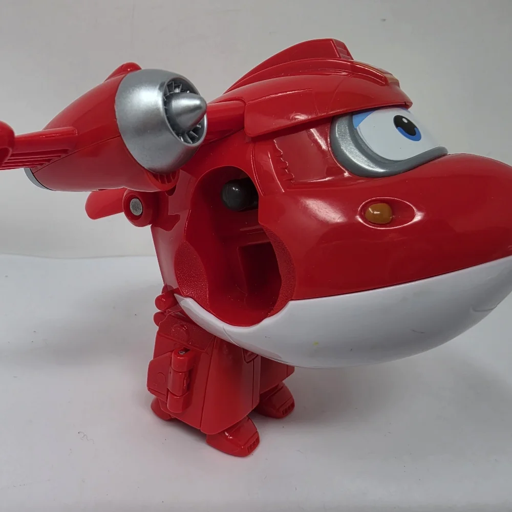 Super Wings Jett Airplane Plane Red White FLAW: MISSING ARMS